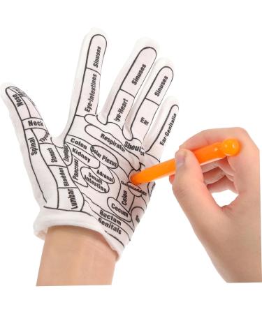 Acupressure Gloves Set with Reflex Zone Diagrams & Acupuncture Pen - Natural Massage Tools for Pain Relief - Buy Online on GoSupps.com