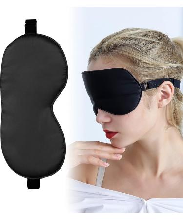 Silk Sleep Mask for Sleeping - Super Smooth Eye Cover in Gender-Neutral Black - Buy Online on GoSupps.com