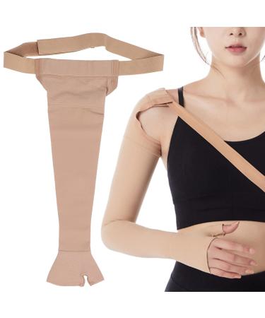 Arm stocking with cuff arm gaps lymphedema compression arm cuff thumb lymphedema Arman bowl polyurethane post-mastectomy Support (L Right Hand)
