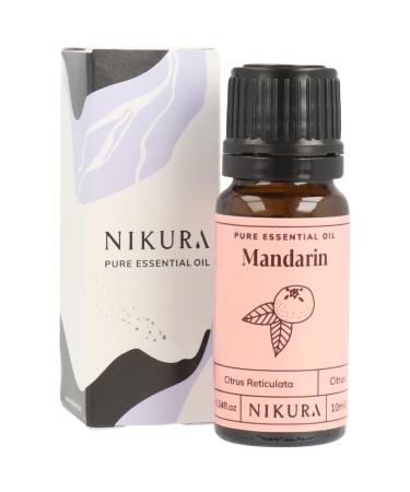 Nikura Mandarin Essential Oil - 10ml | 100% Pure Natural Oils | Perfect for Aromatherapy Diffusers Humidifier Bath | Great for Self Care Lifting Mood Improving Sleep | Vegan & UK Made