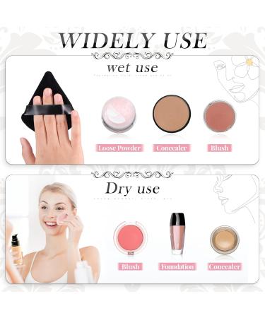 Patelai 2 Pcs Powder Puff Set - Soft Triangle Sponges for Makeup Application - Reusable and Versatile - Ideal for Loose Powder and Foundation - Black Nude - Buy Online on GoSupps.com