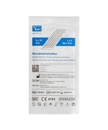 Teqler Wound Seam Strips 3 x 75 mm - High-Quality Medical Tape for Optimal Healing - Fast International Shipping - Buy Online on GoSupps.com