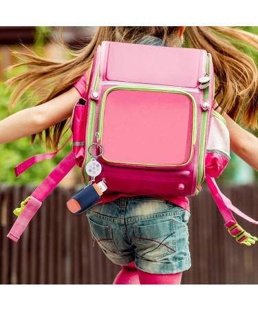 Beautyflier Asthma Inhaler Holder Keychain - Retractable PU Leather Clip for Kids & Adults | Travel Essential in Blue - Buy Online on GoSupps.com