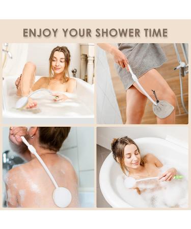 Foldable Back Shower Brush for Men and Women - Quick Dry Bath Brush, Extra Long Handle Curved Body Scrubber - Ideal for Elderly, Disabled, Seniors, Pregnant - LYIGEOL - Buy Online on GoSupps.com