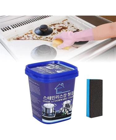 Fourpeopeo Stainless Steel Cleaning Powder 500g Stainless Steel Cleaning Paste Oven Cookware Cleaner Powerful Stainless Steel Cookware Cleaning Paste for Home Use