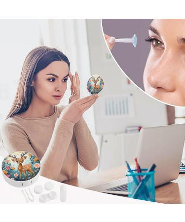 Portable Cartoon Deer Contact Lens Case - Travel-friendly Storage Box for Contacts - Buy Online on GoSupps.com