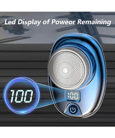 Gradient Space Stone Gradient Mini Shaver Upgrade Mini Electric Shaver Portable Electric Shaver for Men Women Travel Pocket Size Washable Electric Razor with LED Power Display (Silver) - Buy Online on GoSupps.com