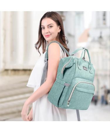 Viedouce Waterproof Baby Changing Diaper Bag - Large Capacity Multi-Functional Backpack with Diaper Support & Stroller Straps - Ideal for Travel in Cyan - Buy Online on GoSupps.com