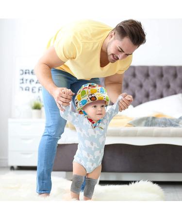 Baby Toddler Safety Helmet Set with Knee Pads and Socks - Soccer Owl Design - Buy Online on GoSupps.com