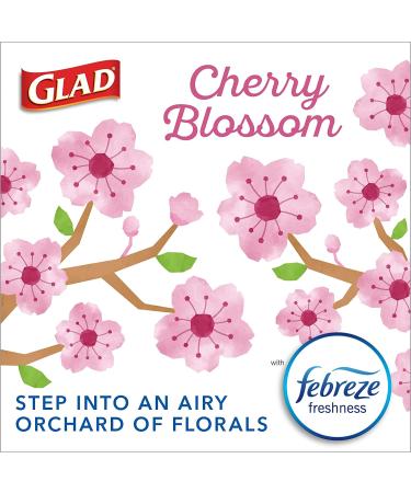GLAD ForceFlex Plus Drawstring 13 Gallon Cherry Blossom Odor Shield Pink Trash Bags - 90 Count - Buy Online on GoSupps.com