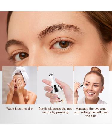 Eye Serum Caffeine for Dark Circles | Retinol Eye Roller for Anti-Aging & Puffiness Treatment - Buy Online on GoSupps.com