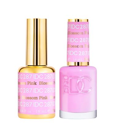DND DC Gel Polish Set Pink Collection UV/LED GelPolish and Air Dry Nail Lacquer Matching Chip-Free Polish Duo 0.5 Fl Oz Each Blossom Pink