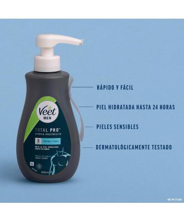  Veet Veet Men 2-Pack Male Hair Removal Creams for Chest Back Arms and Legs Sensitive Skin Grey 400ml - Buy Online on GoSupps.com