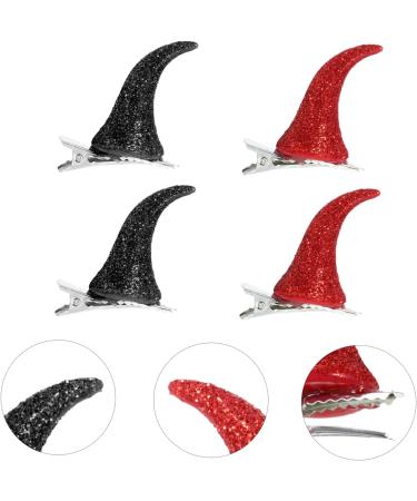 minkissy 1 Set 2 Pairs Horn Hairpin Baby Girl Accessories Devil Hair Clips Glitter Halloween Hair Clips Halloween Bag Xmas Hair Clips Horror Hair Clips Props Plastic Universal Men and Women - Buy Online on GoSupps.com