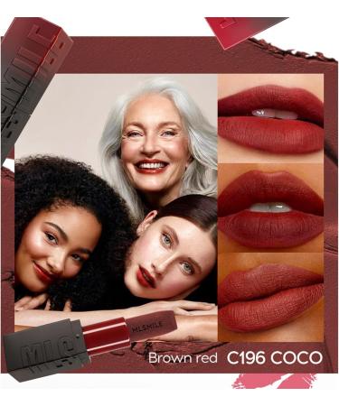 3 Pack Matte Lipsticks Embossed Velvet Matte Lipstick Moisturizing Oily Non-Fading - Buy Online on GoSupps.com