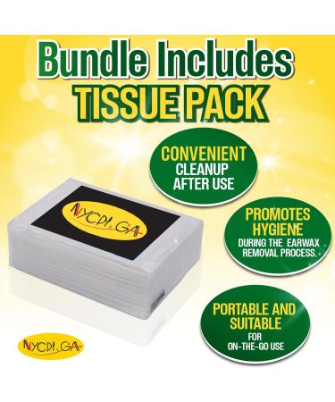NYCPI & GA Debrox Earwax Removal Bundle with Tissue Pack for Easy Cleanup - 0.5oz Drops - Buy Online on GoSupps.com