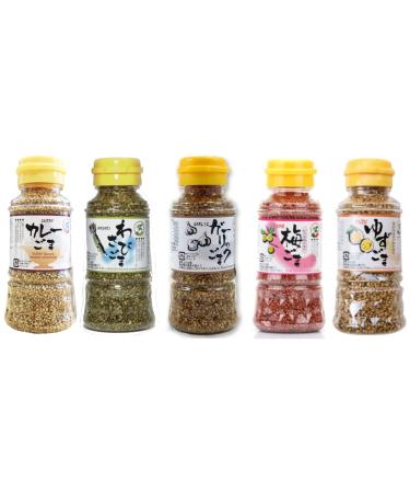 Toho Roasted and Flavored Sesame Seeds 5 Flavors 80g per Bottle - Offer of 1 Lot and 2 Lots - Free Delivery France - A Bag of 75g Shrimp Chips offered per order (1)