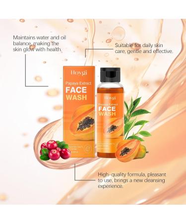 Papaya Facial Cleanser - Gentle Cleansing Non-Tightening Hydrating Face Wash For Moisturized Radiant & Soft Skin(1PCS) - Buy Online on GoSupps.com