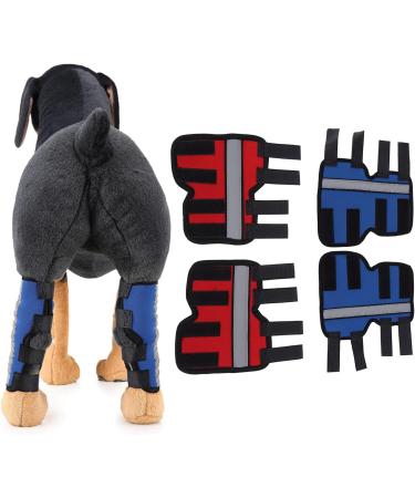 EVTSCAN 1 Pair Supportive Dog Leg Braces Reflective Designed Dog Front Leg Protector for Injury/Sprains/Instability/Anthritis(L-red) L Red - Buy Online on GoSupps.com