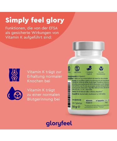 Premium Vitamin K2 MK-7 200 g | 200 Vegan Tablets | K2Vital All-Trans Menachinon 99.7% | Made in Germany - Buy Online on GoSupps.com