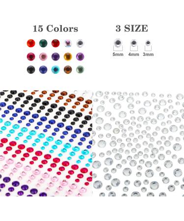 1250 PCS Rhinestone Face Jewels Stick On - Self Adhesive Gems for Makeup, Hair, and Body | DIY Crafts - Buy Online on GoSupps.com