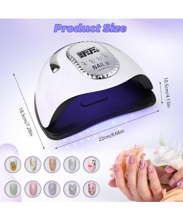 280W UV LED Nail Lamp for Fast Gel Nail Curing | 4 Timers, 66 Beads | Home and Salon Nail Polish Dryer - Buy Online on GoSupps.com