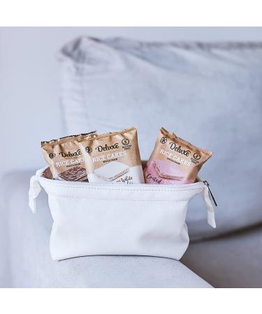 Deluxe 12 Pack Whole Grain Rice Cakes, Gluten Free & Low Calorie Snack - Kosher Certified with Natural Flavors - Chocolate, White Chocolate & Strawberry Mix - Buy Online on GoSupps.com