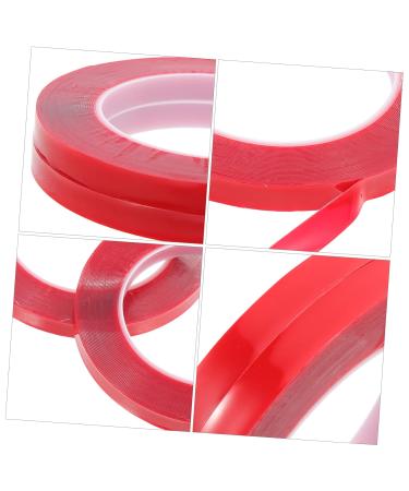 NUOBESTY 6 Rolls Transparent Double-sided Tape Double Stick Tape Wall Sticky Tape Poster Adhesive Nail Display Board Tape Hanging Nail Piece Display Bar No Substrate Acrylic Red - Buy Online on GoSupps.com