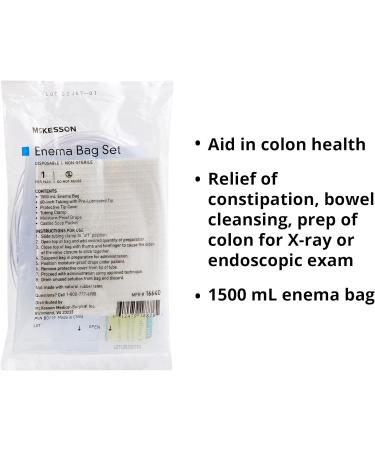 McKesson Enema Bag Set - Non-Sterile Disposable 50 Pieces | Fast International Shipping - Buy Online on GoSupps.com
