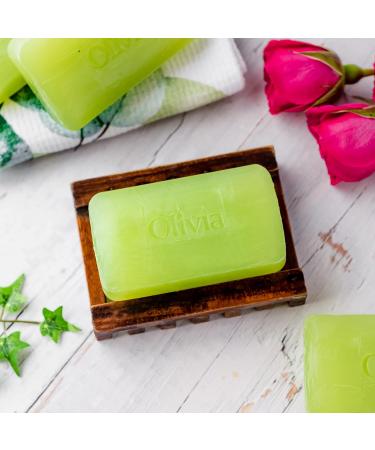 Olivia Natural Glycerin Bar Soap with Olive Oil & Vitamin E - 4.4 oz (4 Pack) - Buy Online on GoSupps.com