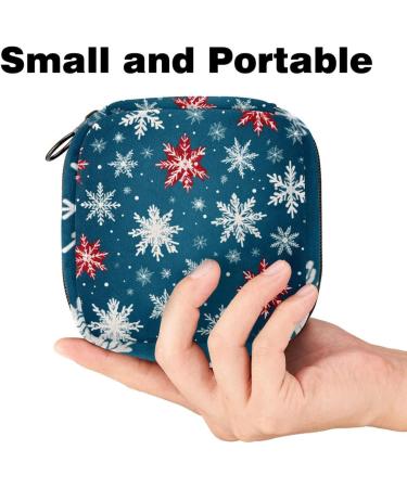 Muooum Christmas Snowflake Menstrual Pouch | Zipper Pocket for Tampons & Bandages | Women's Bag - 1 Count - Buy Online on GoSupps.com