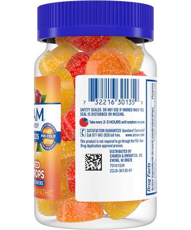 Zicam Cold Remedy Medicated Fruit Drops - Assorted Fruit, 25 Drops | Relief from Cold Symptoms - Buy Online on GoSupps.com