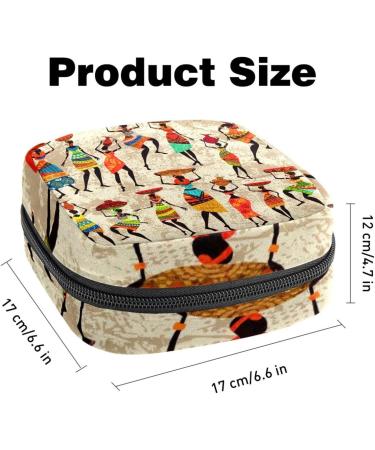 Retro African Women's Napkin Storage Bag - Portable Period Pocket for Women & Teens - Menstrual Cup & Breastfeeding Holder - Buy Online on GoSupps.com