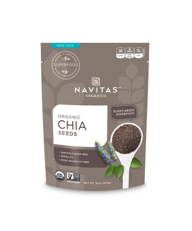 Navitas Organics Chia Seeds, 16 oz. Bag  Organic, Non-GMO, Gluten-Free