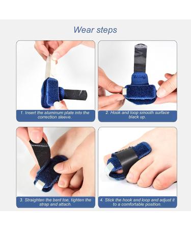 ZJchao Hammer Toe Straightener - Breathable Toe Fixation Corrector Strap for Recovery - Align and Support Bent, Claw, Crooked Toes - Buy Online on GoSupps.com