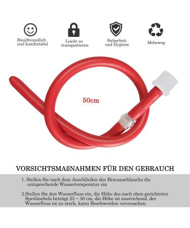 2023 New 500mm Analdusche & Enema for Intestinal Cleaning | Anal Shower with Valve | Red Klistier for Men & Women - Buy Online on GoSupps.com