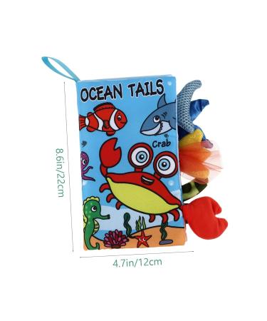 Ibasenice 4-Piece Soft Fabric Tail Towel Book Set for Toddlers | Early Education Animal Knowledge & Crackling Books | Peach Skin Baby Bath Books - Buy Online on GoSupps.com