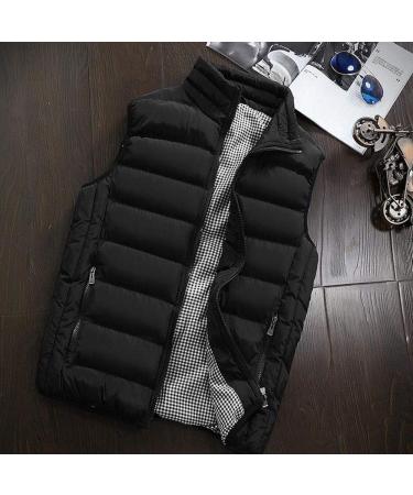 SSDXY Men's Padded Cotton Blend Winter Vest Jacket - Slim Fit Warm Outwear - Buy Online on GoSupps.com