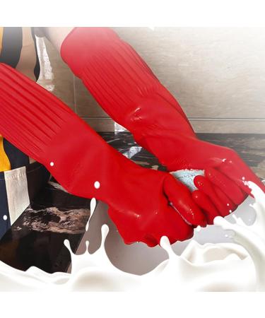GIFZES Cleaning Gloves Full Hand Protection Gloves Waterproof Non-slip Dishwashing Gloves Heat-insulated Kitchen Cleaning Tool Red S - Buy Online on GoSupps.com