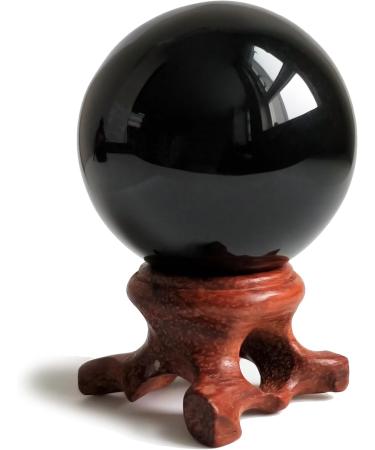 Mina Heal Black Obsidian Crystal Ball - 45mm for Feng Shui Meditation Crystal Healing & Home Decor - Buy Online on GoSupps.com