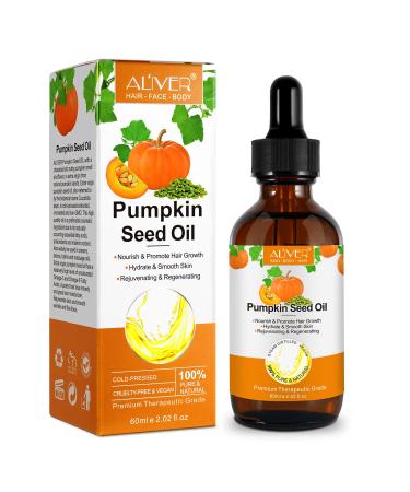 Pumpkin Seed Vegan Oil for Hair Scalpcare & Skincare - 60ml Natural Oil for Men & Women (Pumpkin Seed)