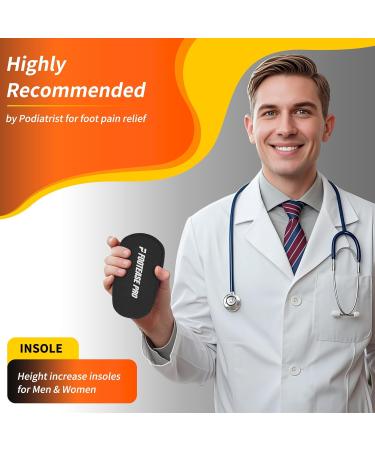 Height Increase Insoles - Comfort Boosting Shoe Lifts for Men & Women | 1.4'' Heel Inserts for Plantar Fasciitis & Pain Relief - Buy Online on GoSupps.com