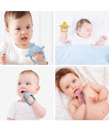 Chick Shape Baby Teething Toys | Food-Grade Silicone Teether for Soothing Pain Relief | Easy-to-Grip Baby Chew Toy (Dark Pink) - Buy Online on GoSupps.com