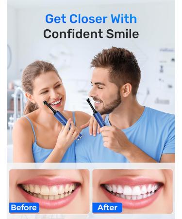 Rechargeable Tooth Polisher Kit - Teeth Whitening & Tartar Removal Tools for Home Use | Includes 3 Polish Pastes & 5 Brush Heads - Buy Online on GoSupps.com