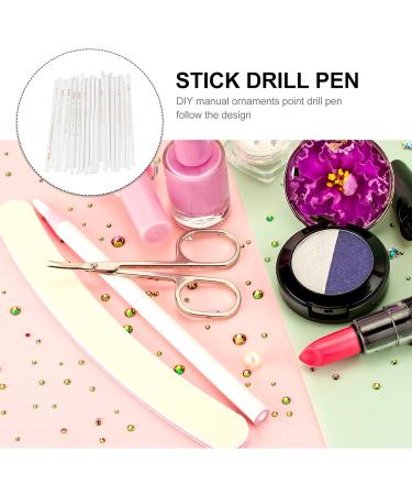 minkissy 120 Pcs Sticky Pen Nail Painting Pen Manicure Supply Rhinestone Painting Tool 5d Women Nail Art Tool Nail Picker Tool Crystal Picker Manicure Tools Take The Drill Gem Wax White - Buy Online on GoSupps.com