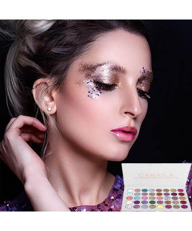 SUMEITANG 40-Color Glitter Eyeshadow Palette | Ultra Pigmented & Long Lasting Makeup | Yellow Pink Blue White Gold Silver Red Purple Green | Women's Face & Body Palette - Buy Online on GoSupps.com