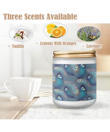 Shop Lavender Candles - Aromatherapy Scented Jar Candles - 7 oz Gift Set for Women - Perfect Birthday Gift with Peacock Feather Design - Buy Online on GoSupps.com
