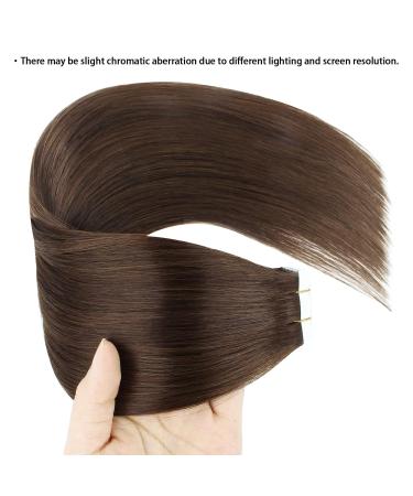 Buy Amazing Beauty Tape In Extensions - Remy Human Hair Semi-Permanent 50g 20 Pieces Dark Brown #2 - Invisible & Reusable - Buy Online on GoSupps.com