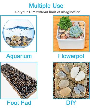 SACKORANGE 2 LB Aquarium Gravel River Rock - Natural Polished Decorative Pebbles for Aquariums & Landscaping - Mixed Color Stones (32-Oz) - Buy Online on GoSupps.com