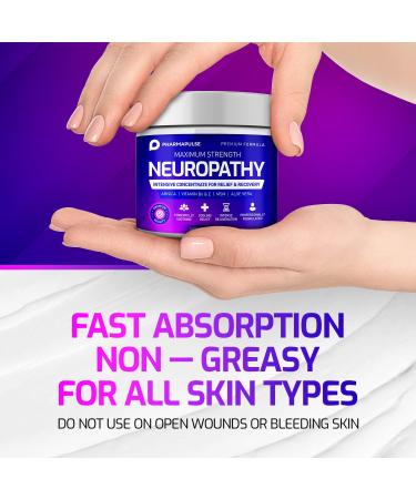Pharmapulse Neuropathy Nerve Relief Cream | Maximum Strength for Feet, Hands, Legs, Toes | Arnica, Vitamin B6, Aloe Vera, MSM | Effective Relief 2oz - Buy Online on GoSupps.com